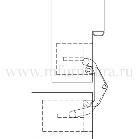 Потайная петля Anselmi AN 142 3D